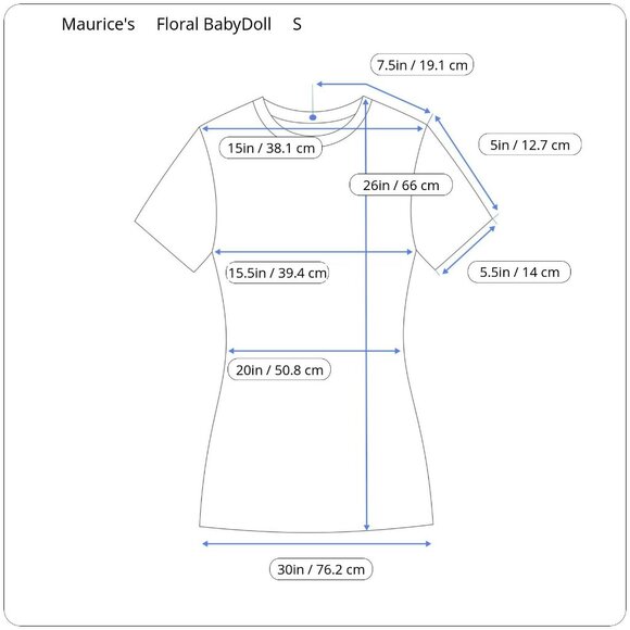 Maurice’s Women’s Blue Baby Doll Top Paisley Beige Lace Accents Size S - Picture 6 of 6